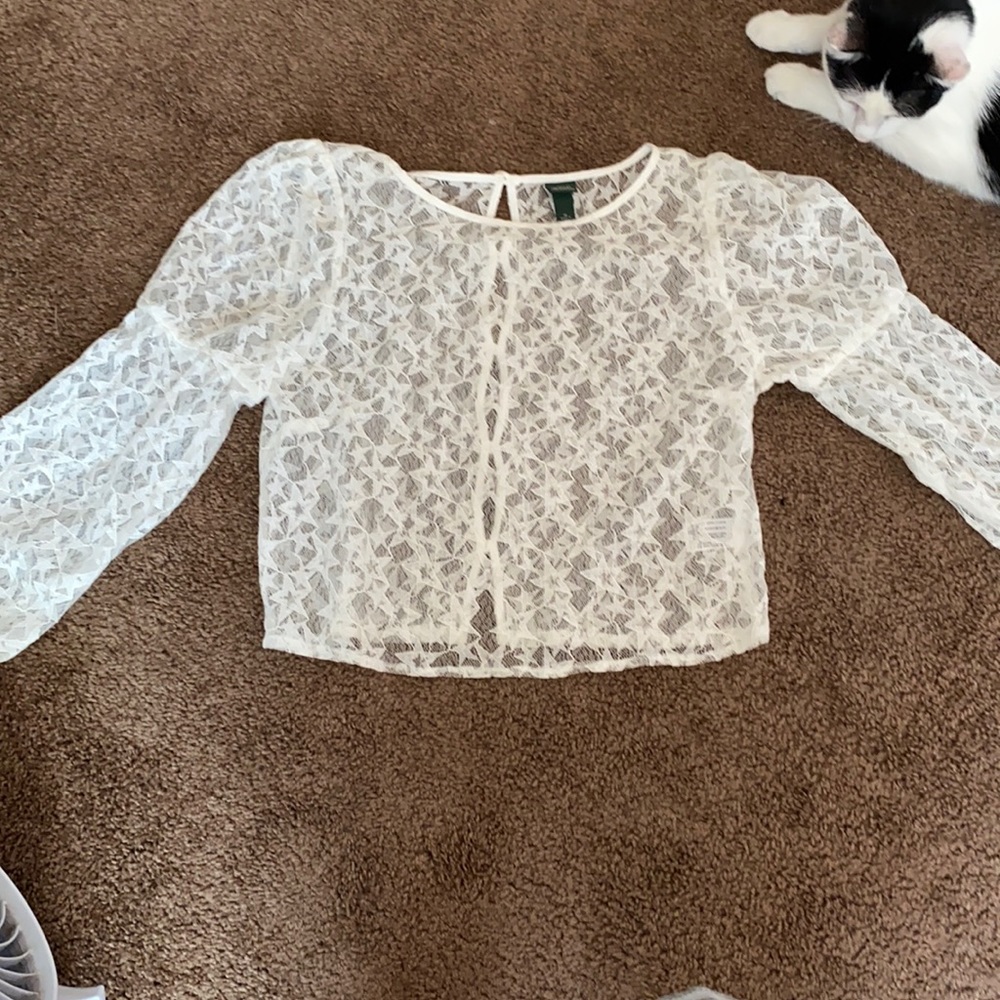 white lace top